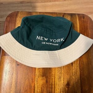 New York Green and Cream Bucket Hat